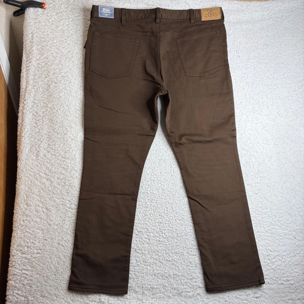 NEW Polo Ralph Lauren Sullivan Slim Fit Pants Mens 42x30 Brown Twill 5-Pocket